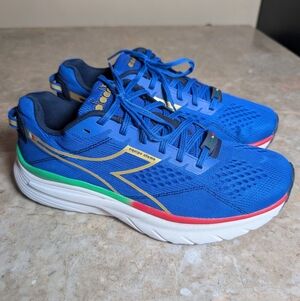 Diadora Equipe Átomo Made In Italy Royal Blue Running Shoes Men Size 9.5 No Box